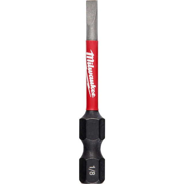 Milwaukee Tool 48-32-4756 Slotted Screwdriver Bits; Blade Width (mm): 0.125in ; Drive Size (Inch): 0.25in ; Blade Thickness: 0.125in ; Blade Thickness (Decimal Inch): 0.125in ; Overall Length (Inch): 2.00