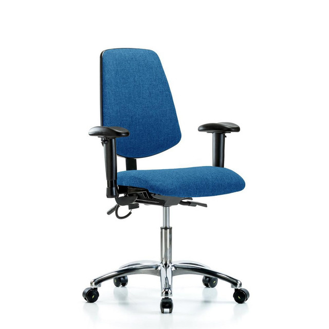 Blue Ridge Ergonomics MSC40480 Task Chair: Conductive Cloth, Blue