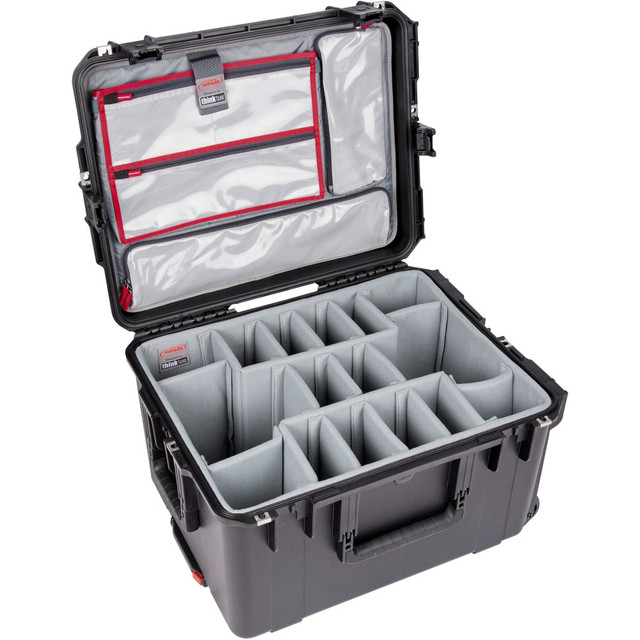 SKB CORPORATION SKB Cases 3I-2217-12PL  iSeries Protective Case With Padded Dividers, Lid Divider With Pull Handle And Wheels, 22inH x 17inW x 12-3/4inD