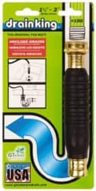 GT Water Products, Inc. 186 For 1-1/2 to 3 Inch Pipe, 6-3/8 Inch Cable Length, Handheld, Manual and Hand Drain Cleaner