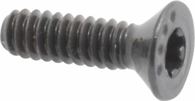 Camcar 34443 Flat Socket Cap Screw: #6-32 x 1/2" Long, Alloy Steel, Black Oxide Finish