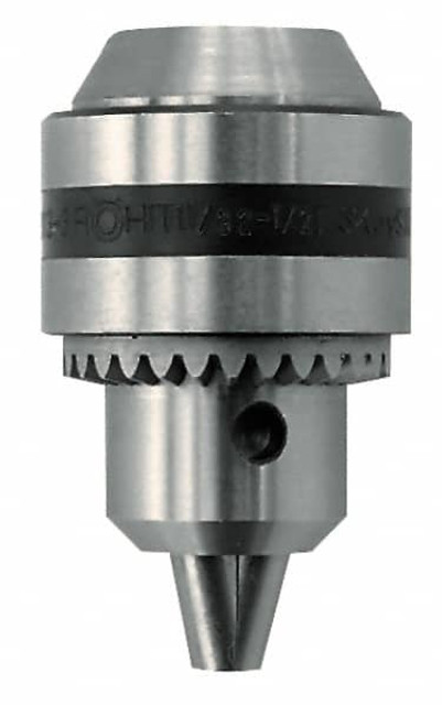 Rohm 215001 Drill Chuck: 1/32 to 5/8" Capacity, Tapered Mount, JT3