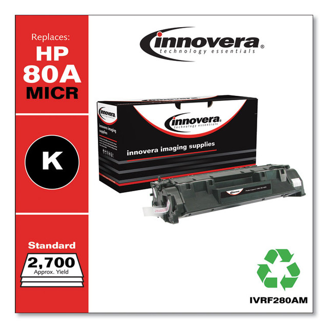 INNOVERA F280AM Remanufactured Black MICR Toner, Replacement for 80AM (CF280AM), 2,700 Page-Yield