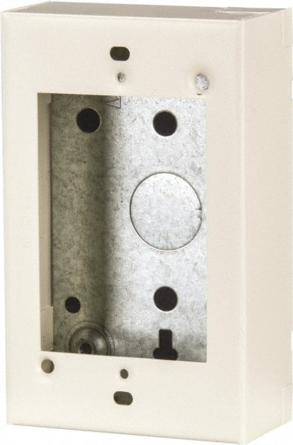 Wiremold V5741 Electrical Device Box: Steel, Rectangle, 4-5/8" OAH, 2-13/16" OAW, 1-3/8" OAD, 1 Gang
