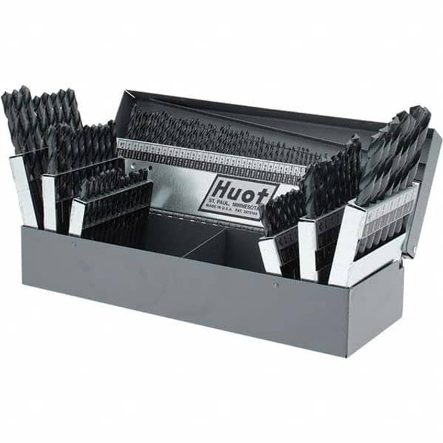 Chicago-Latrobe 57727 Drill Bit Set: Jobber Length Drill Bits, 118 Pc, 13" Drill Bit Size, 118 °, High Speed Steel