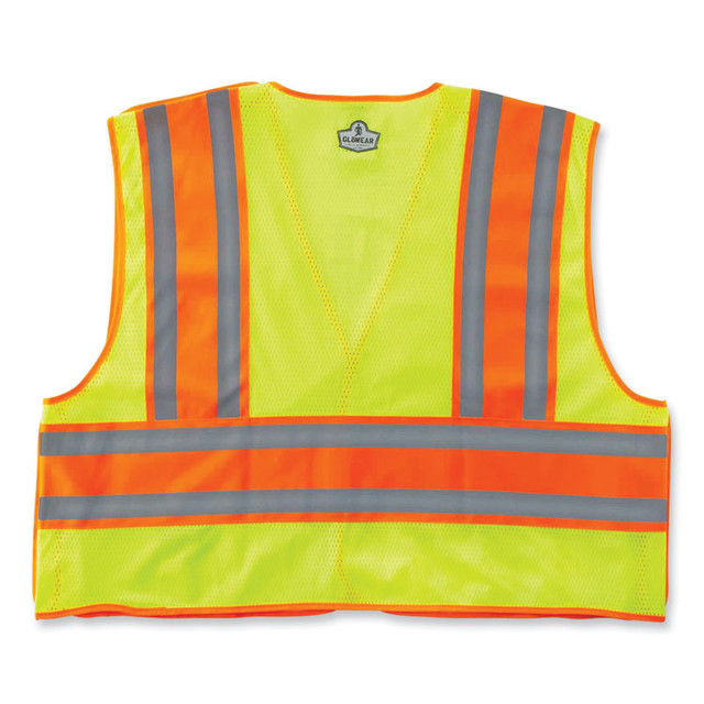 TENACIOUS HOLDINGS, INC. ergodyne® 24000 GloWear 8245PSV Class 2 Public Safety Vest, Polyester, 6X-Large/7X-Large, Lime