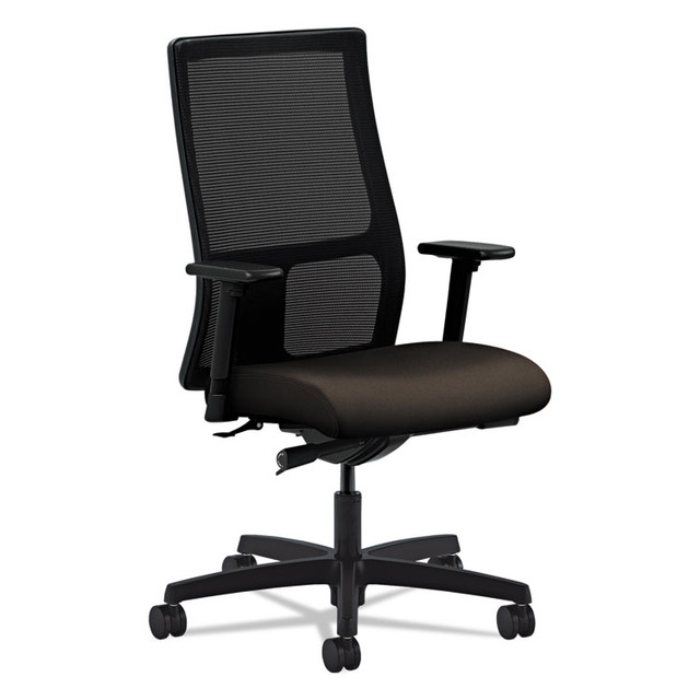 HON COMPANY IW103CU49 Ignition Series Mesh Mid-Back Work Chair, Supports Up to 300 lb, 17.5" to 22" Seat Height, Espresso Seat, Black Back/Base