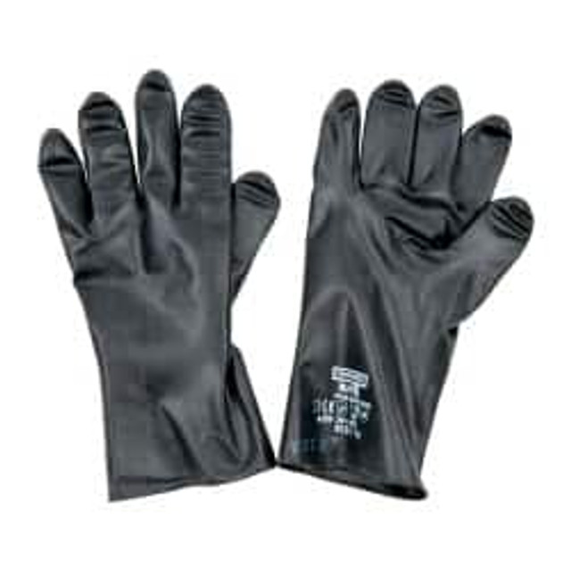 North B131/10 Chemical Resistant Gloves: Size X-Large, 13.00 Thick, Butyl, Unsupported,