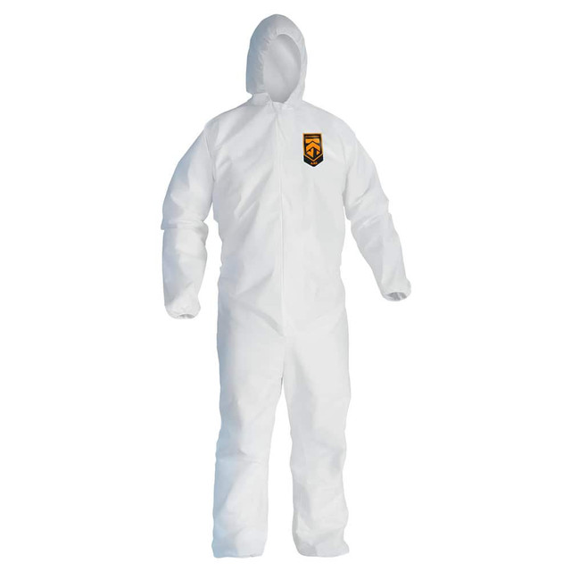 KleenGuard 41506 Disposable Coveralls: Size X-Large, Film Laminate, Zipper Closure