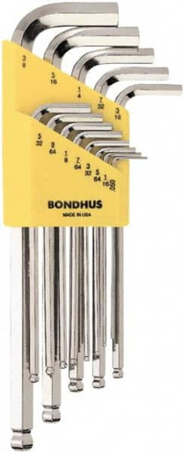 Bondhus 16937 13 Piece L-Key Ball End Hex Key Set