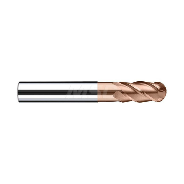 Fraisa H7490501 Ball End Mill: 12.00 mm Dia, 24.00 mm LOC, 4 Flute, Solid Carbide