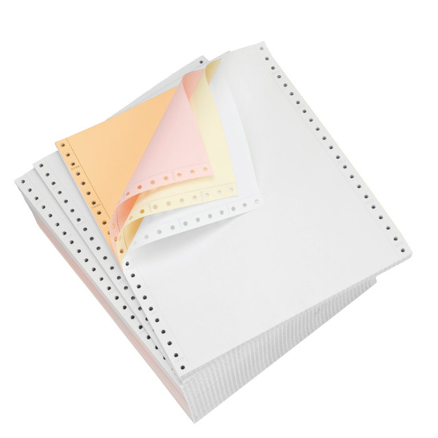 DOMTAR PAPER COMPANY, LLC Domtar 951324  Carbonless Continuous Forms, 4-Part, 9 1/2in x 11in, Canary/Goldenrod/Pink/White, Carton Of 900 Forms