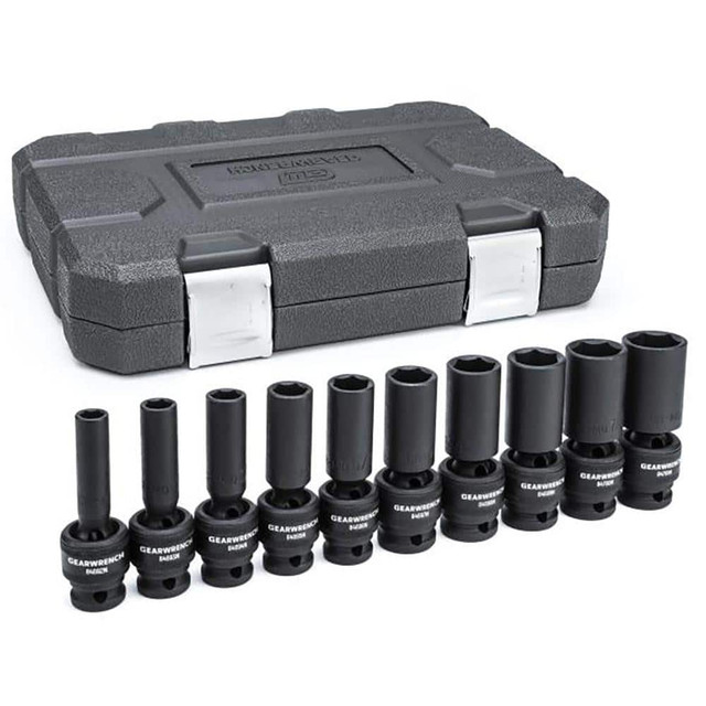 GEARWRENCH 84943N Deep Impact Universal Socket Set: 10 Pc, 1/2" Drive, 3/8 to 7/16" Socket