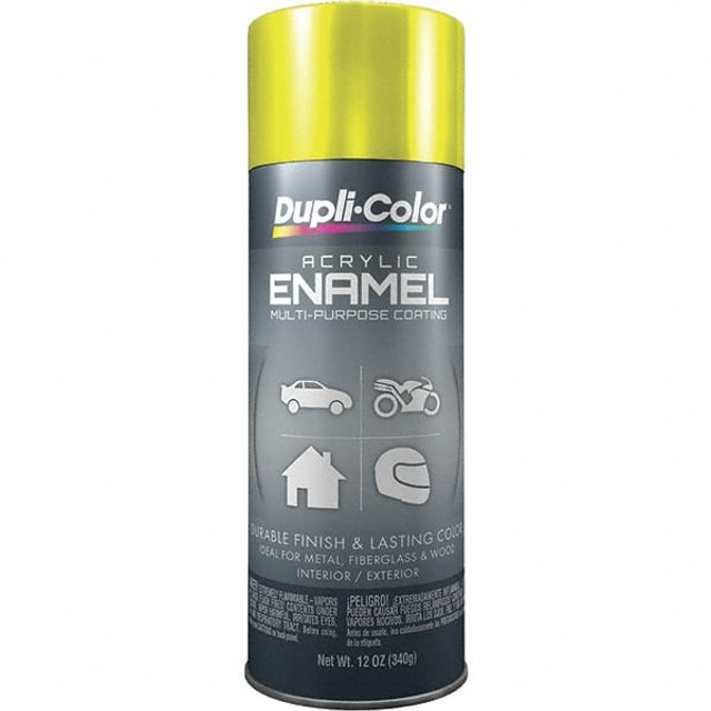 Dupli-Color EDA168707 Acrylic Enamel Spray Paint: Chrome Yellow, Metallic, 12 oz