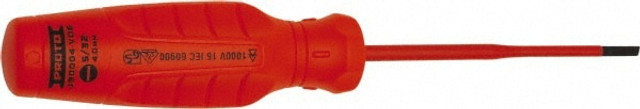 Proto J90004-VDE Slotted Screwdriver: 5/32" Width, 8-7/16" OAL, 4" Blade Length