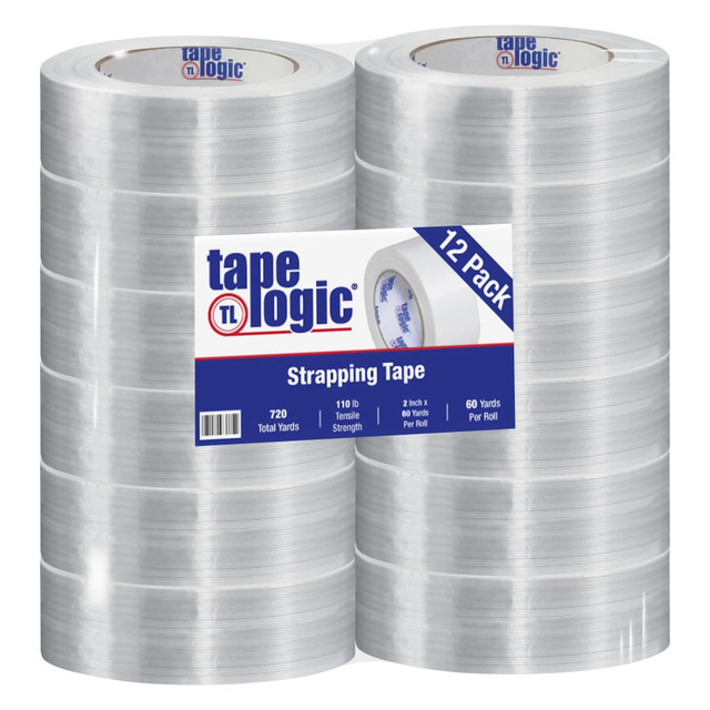 B O X MANAGEMENT, INC. T917130012PK Tape Logic 1300 Strapping Tape, 2in x 60 Yd., Clear, Case Of 12