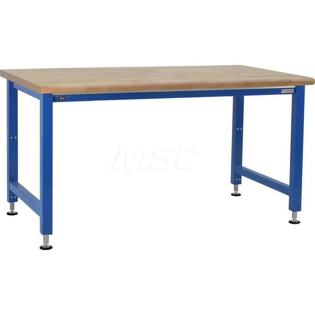 BenchPro AEWR2436-LBFR Stationary Work Bench: 36" Wide, 24" Deep, 42" High, Light Blue