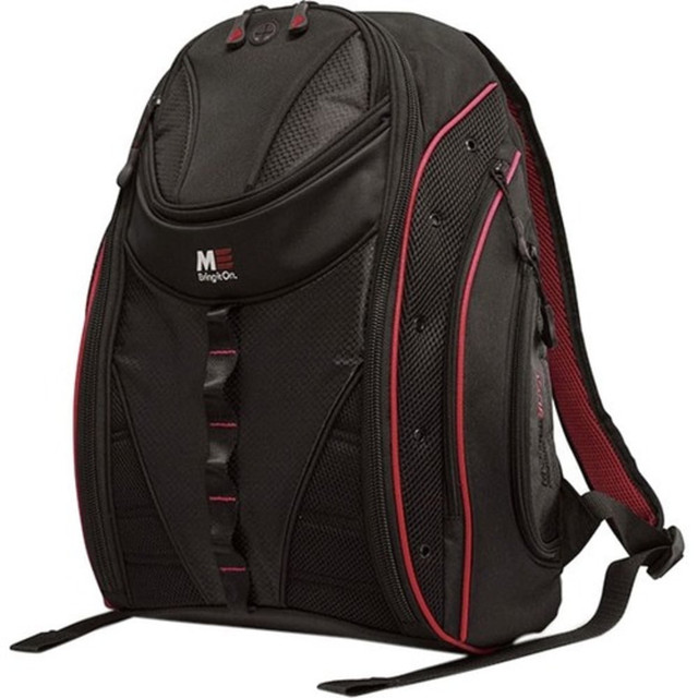 MOBILE EDGE LLC Mobile Edge MEBPE72  Express MEBPE72 Carrying Case (Backpack) for 16in to 17in MacBook, Book - Black, Red - Ballistic Nylon Body - Shoulder Strap - 20in Height x 16in Width x 8.5in Depth