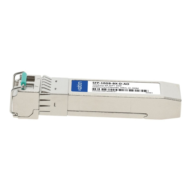 ADD-ON COMPUTER PERIPHERALS, INC. SFP-10GB-BX-D-AO AddOn MSA Compliant 10GBase-BX SFP+ Transceiver - SFP+ transceiver module - 10 GigE - 10GBase-BX - LC single-mode - up to 6.2 miles - 1330 (TX) / 1270 (RX) nm ADD-ON COMPUTER PERIPHERALS, INC. SFP-10GB-BX-D-AO AddOn MSA Compliant 10GBase-BX SFP+ Transceiver - SFP+ transceiver module - 10 GigE - 10GBase-BX - LC single-mode - up to 6.2 miles - 1330 (TX) / 1270 (RX) nm