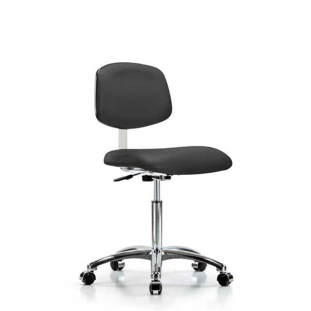Blue Ridge Ergonomics MSC40336 Task Chair: Vinyl, Charcoal