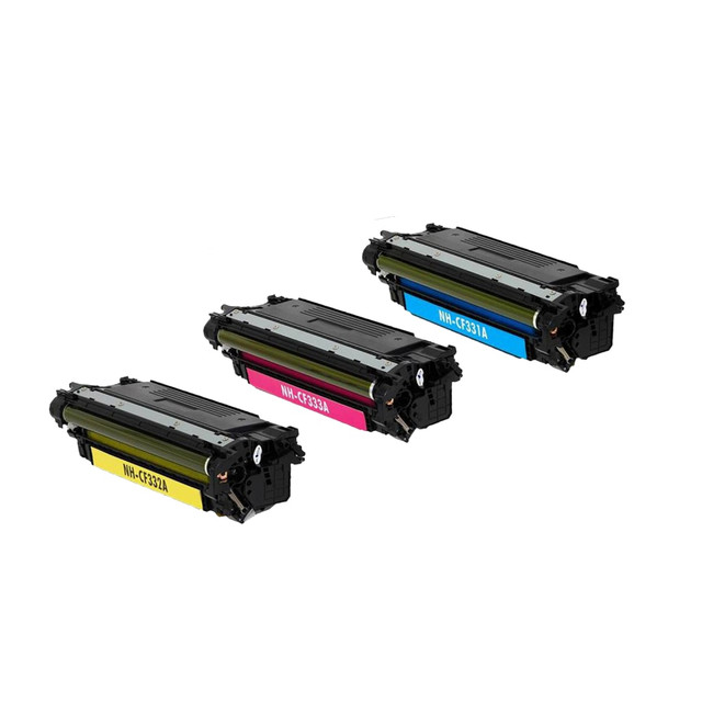 ALL SEASONS FIRELOGS CF321A/322A/323A M&A Global Remanufactured Tri-Color Toner Cartridge Replacement For HP 653A, CF321A, CF322A, CF323A