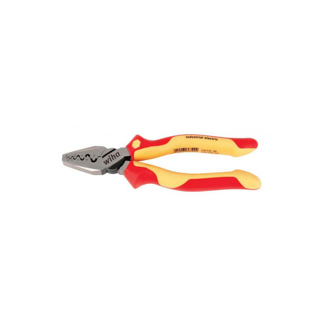 Wiha 32945 Crimpers; Handle Style: Cushion; Ergonomic ; Crimper Type: Crimping Plier ; Maximum Wire Gauge: 6AWG ; Capacity: 6-30 AWG ; Jaw Depth (Decimal Inch): 1.6500 ; Insulated: Yes