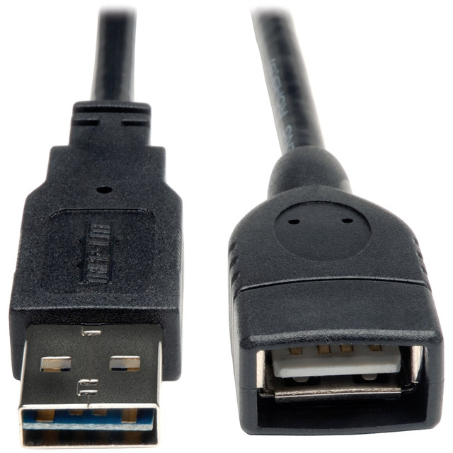 TRIPP LITE UR024-010 Eaton Tripp Lite Series Universal Reversible USB 2.0 Extension Cable (Reversible A to A M/F), Black, 10 ft. (3.05 m) - USB extension cable - USB (F) to USB (M) - USB 2.0 - 10 ft - molded - black TRIPP LITE UR024-010 Eaton Tripp Lite Series Universal Reversible USB 2.0 Extension Cable (Reversible A to A M/F), Black, 10 ft. (3.05 m) - USB extension cable - USB (F) to USB (M) - USB 2.0 - 10 ft - molded - black