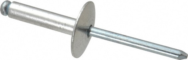 RivetKing. ABS610LF/P500 Open End Blind Rivet: Size 610, Large Flange Dome Head, Aluminum Body, Steel Mandrel