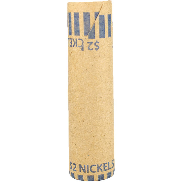 CONTROL, INC. 560052 Control Group Crimped-End Coin Wrappers, Nickels, Blue, Pack Of 1,000 Wrappers CONTROL, INC. 560052 Control Group Crimped-End Coin Wrappers, Nickels, Blue, Pack Of 1,000 Wrappers