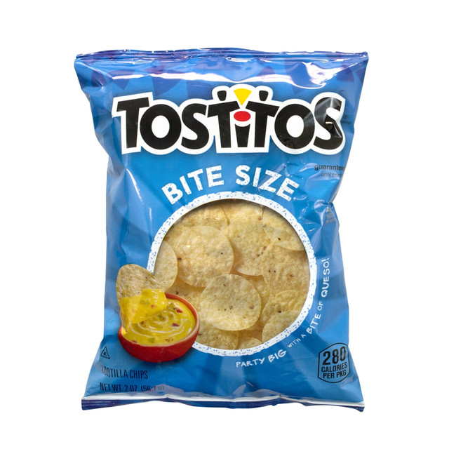 FRITO-LAY COMPANY 44380 Tostitos Bite-Size Tortilla Chips, 2 Oz, Pack Of 64 Bags