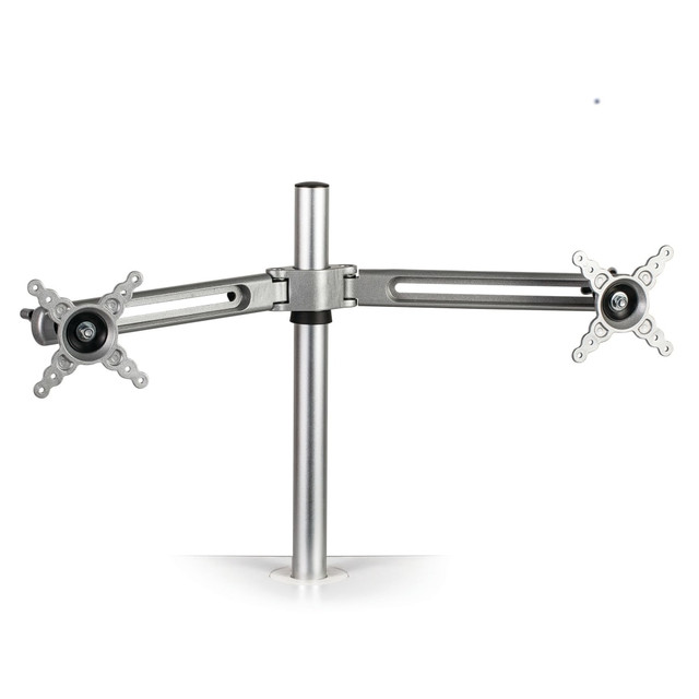 Outfit your Lotus Sit-Stand workstation (sold separately) with 2 monitors using this dual-arm kit. An adjustable design ensures you can find a comfortable view.  Designed for use with select Fellowes Lotus sit-stand workstations (sold separately).  Each arm supports up to a 27in monitor weighing up to 13 lb.  Metal construction delivers durable support.  Height adjusts up to 16in above your worksurface with a reach of 12 1/2in.  Grommet hole pattern meets VESA mounting standards.  Backed by the manufacturers 5-year limited warranty.  Have the right tools in place to prepare your workforce to work from anywhere.