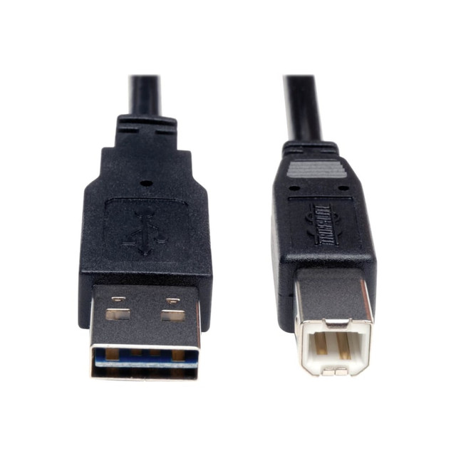 TRIPP LITE UR022-006 Eaton Tripp Lite Series Universal Reversible USB 2.0 Cable (Reversible A to B M/M), 6 ft. (1.83 m) - USB cable - USB Type B (M) to USB (M) - USB 2.0 - 6 ft - molded - black