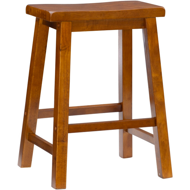 L. POWELL ACQUISITION CORP. 455-430 Powell Saddle Counter Stool, Honey Brown