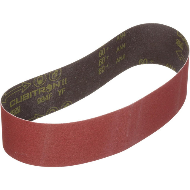 3M Abrasive Belt: 3-1/2" Wide, 15-1/2" Long, 120+ Grit, Ceramic 7010515807