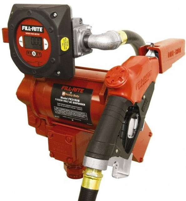 Tuthill FR319VB 35 GPM, 1" Hose Diam, AC High Flow Tank Pump with Automatic Nozzle & 900D Meter