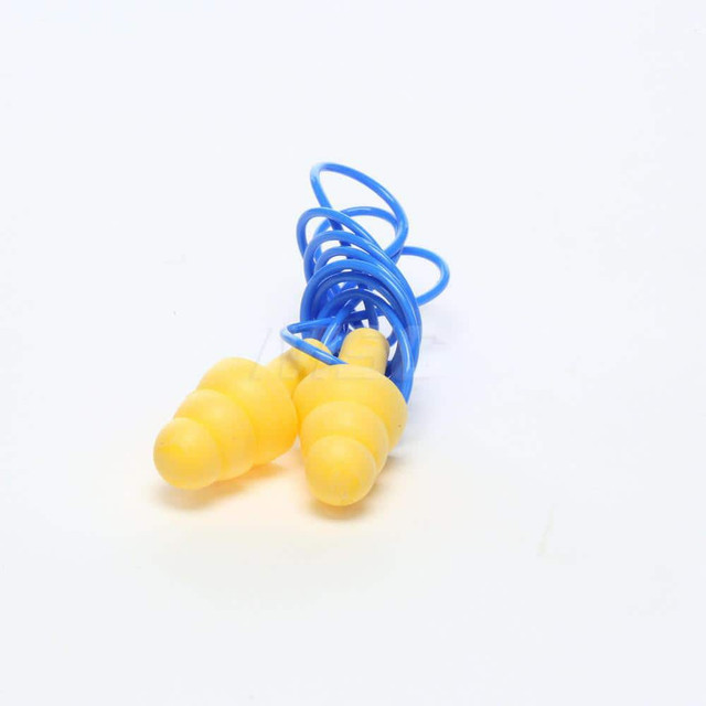 3M 7000052728 Earplug: 25dB, Foam, Flanged, Push-In Stem, Corded