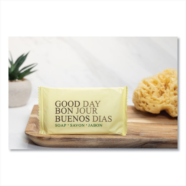 TRANSMACRO AMENITIES Good Day™ 390150A Amenity Bar Soap, Pleasant Scent, # 1 1/2, 500/Carton