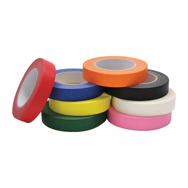 PACON CORPORATION 4860 Pacon Chenille Kraft Colored Masking Tape, 1in x 60 Yd., Assorted Colors, Pack Of 8