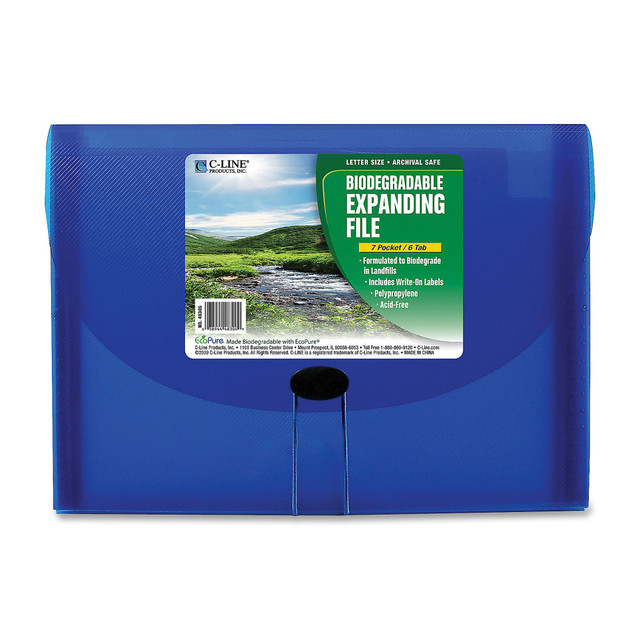 C-LINE PRODUCTS, INC. 48305 C-Line 7-Pocket Expanding File, Letter Size, Blue C-LINE PRODUCTS, INC. 48305 C-Line 7-Pocket Expanding File, Letter Size, Blue