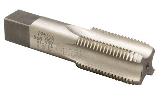 Reiff & Nestor 46961 Standard Pipe Tap: 1/8-27, NPSF, Regular, 4 Flutes, High Speed Steel, Bright/Uncoated