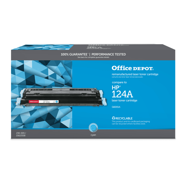 CLOVER TECHNOLOGIES GROUP, LLC OD2600C Office Depot Remanufactured Cyan Toner Cartridge Replacement For HP 124A CLOVER TECHNOLOGIES GROUP, LLC OD2600C Office Depot Remanufactured Cyan Toner Cartridge Replacement For HP 124A