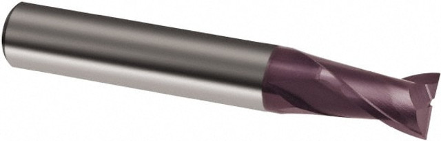 Guhring 9036330025000 Square End Mill:  0.0984" Dia, 0.1181" LOC, 0.2362" Shank Dia, 2 Flutes, Solid Carbide