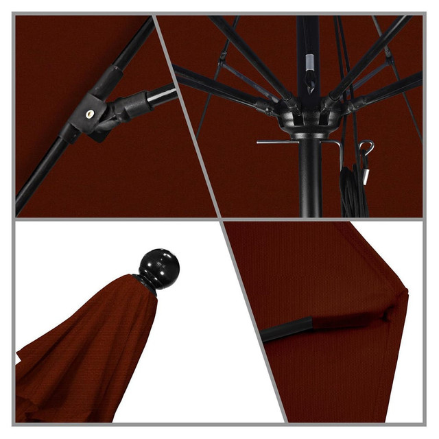 California Umbrella 194061620106 Patio Umbrellas; Fabric Color: Brick ; Base Included: No ; Fade Resistant: Yes ; Diameter (Feet): 11 ; Canopy Fabric: Pacifica