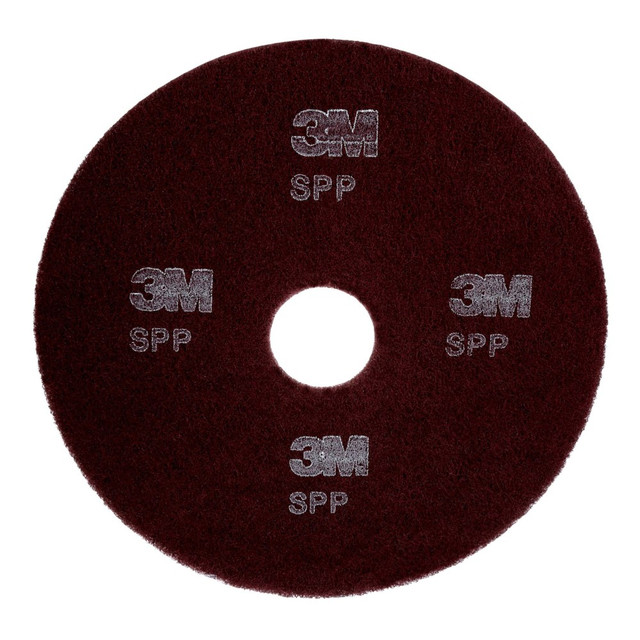 3M CO SPP20-CA Scotch-Brite Surface Preparation Floor Pads, 20in, Maroon, Case Of 10 Pads