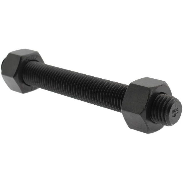 Value Collection B7SN0880725CP 7/8-9, 7-1/4" Long, Uncoated, Steel, Fully Threaded Stud with Nut