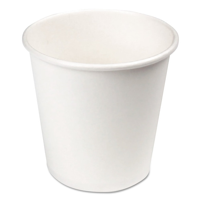 BOARDWALK WHT4HCUP  Paper Hot Cups, 4 Oz, White, Pack Of 1,000 Cups