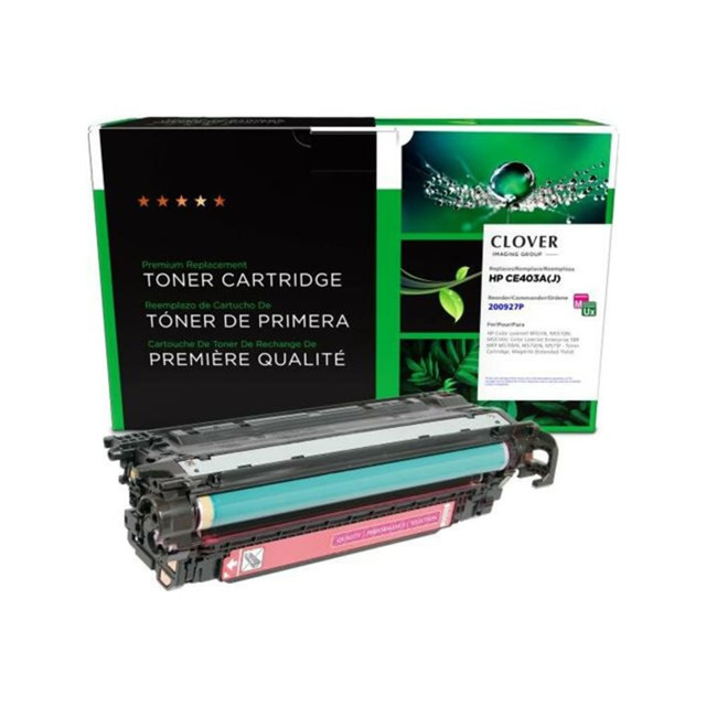 CLOVER TECHNOLOGIES GROUP, LLC Clover Imaging Group 200927P  Remanufactured Magenta Extra-High Yield Toner Cartridge Replacement For HP 507A, CE403A, 845-G12-ODP