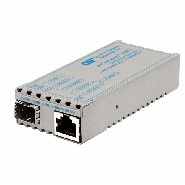 OMNITRON SYSTEMS TECHNOLOGY, INC. 1239-0-0 Omnitron miConverter 10/100/1000 Gigabit Ethernet Fiber Media Converter RJ45 SFP - 1 x 10/100/1000BASE-T; 1 x 1000BASE-X (SFP); No Power Adapter; Lifetime Warranty