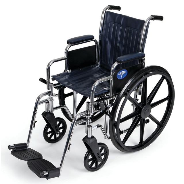 MEDLINE INDUSTRIES, INC. MDS806250N Medline Excel 2000 Wheelchair, Swing Away, 16in Seat, Navy MEDLINE INDUSTRIES, INC. MDS806250N Medline Excel 2000 Wheelchair, Swing Away, 16in Seat, Navy