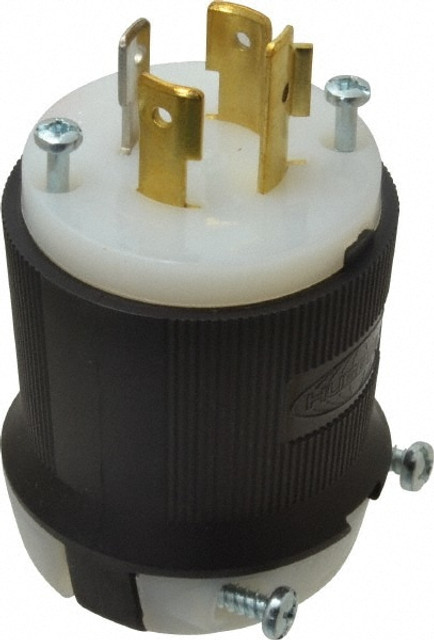 Hubbell Wiring Device-Kellems HBL2411 Locking Inlet: Plug, Industrial, L14-20P, 125 & 250V, Black & White